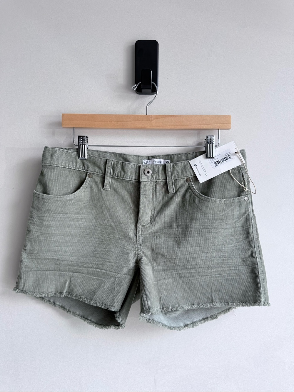Carve Designs Sage Green Denim Cutoff Shorts
